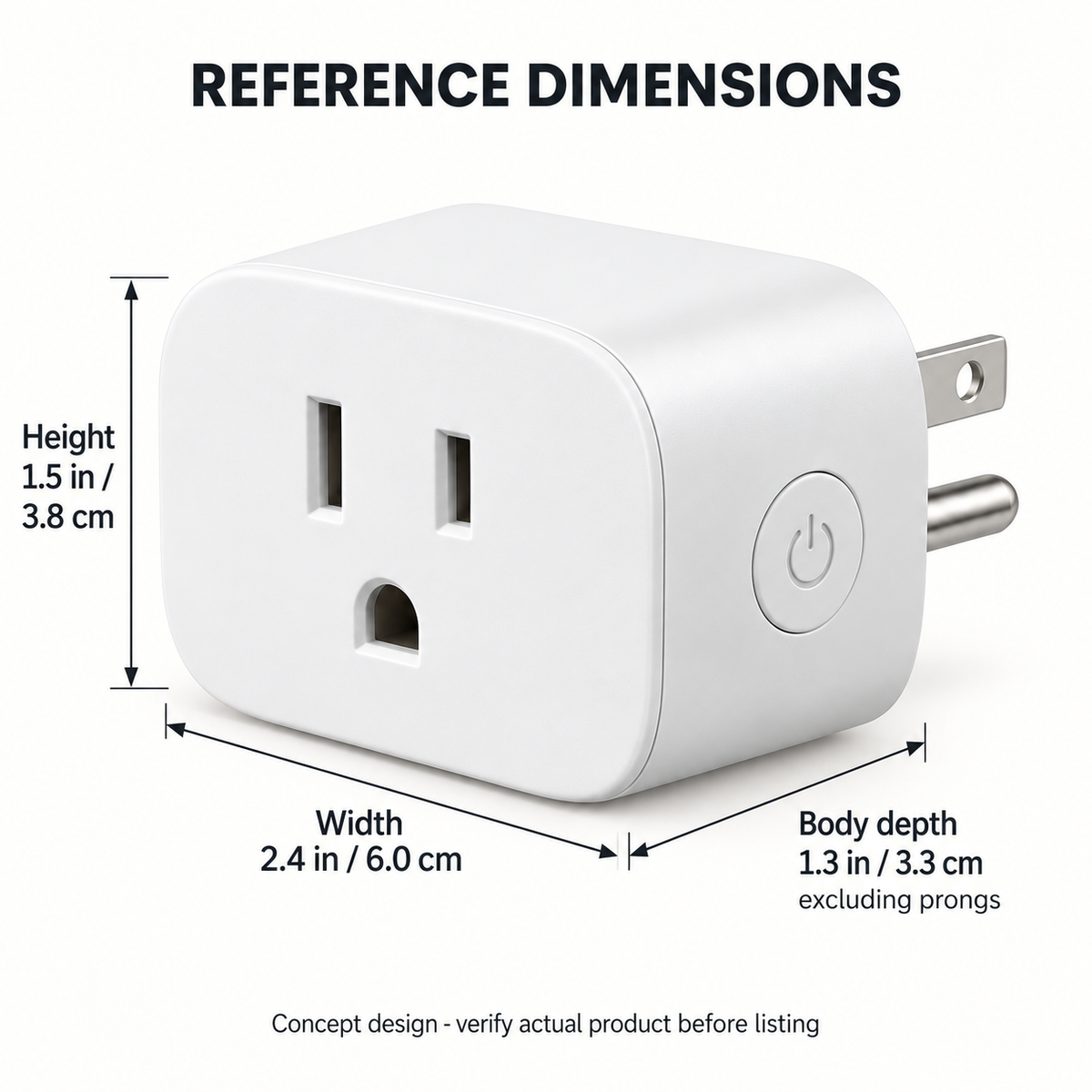 Indoor Smart Plug - Single US Outlet - White