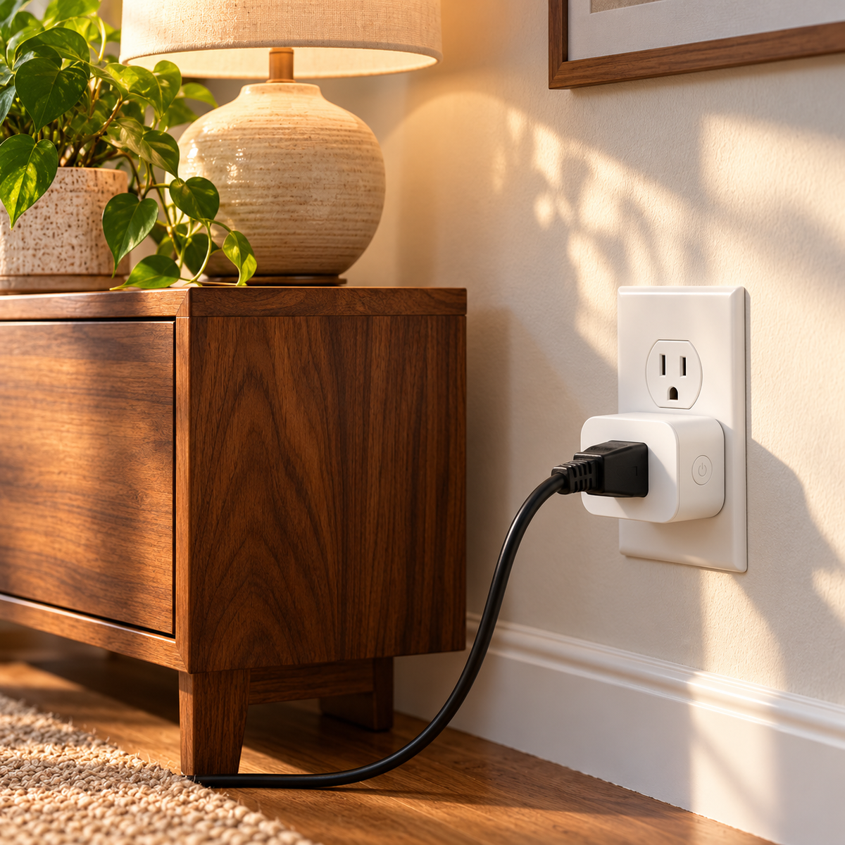Indoor Smart Plug - Single US Outlet - White
