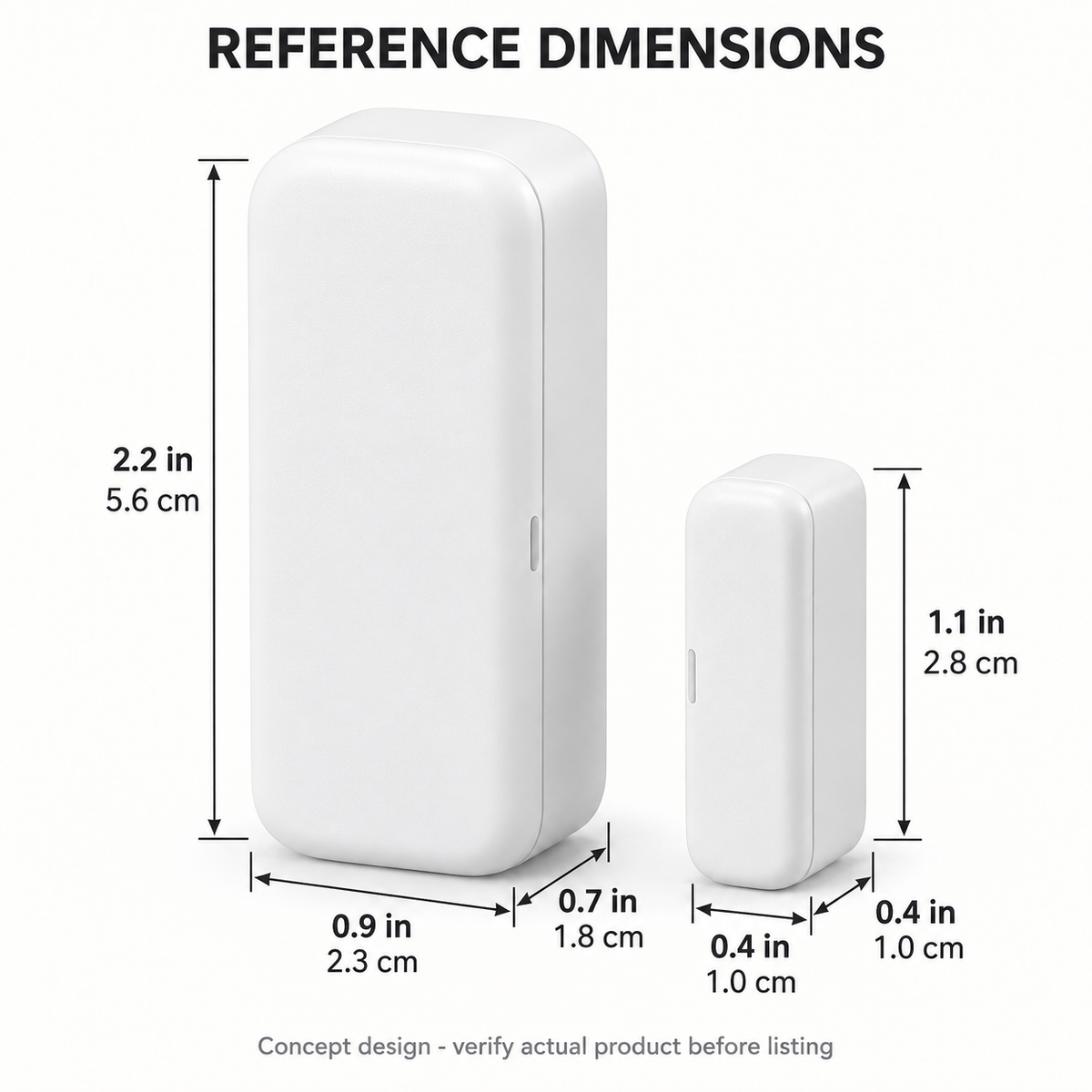 Smart Door and Window Contact Sensor - White