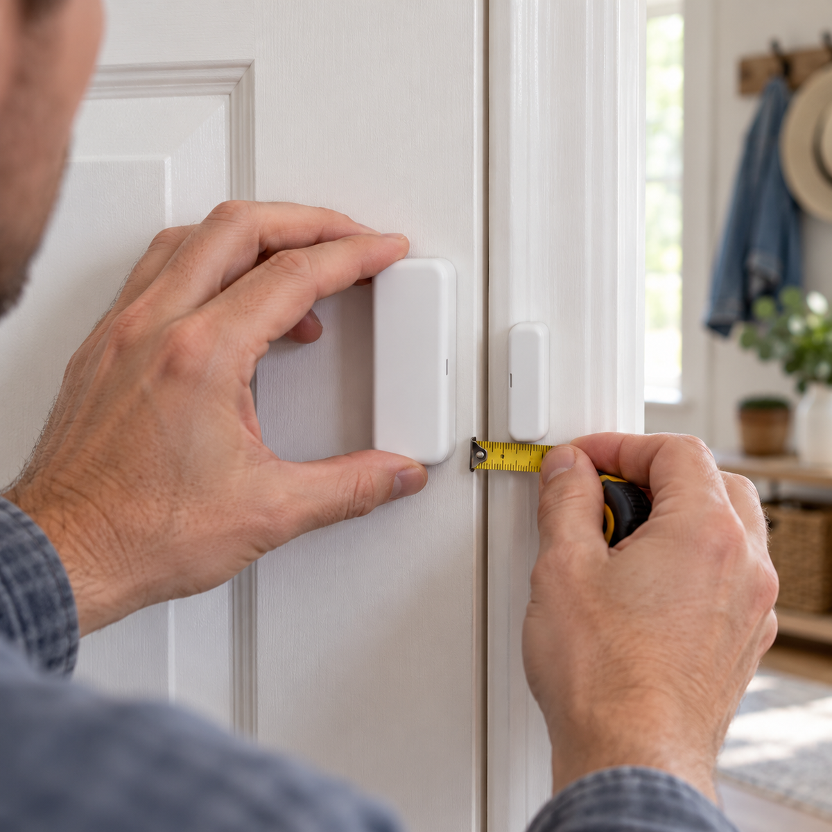 Smart Door and Window Contact Sensor - White