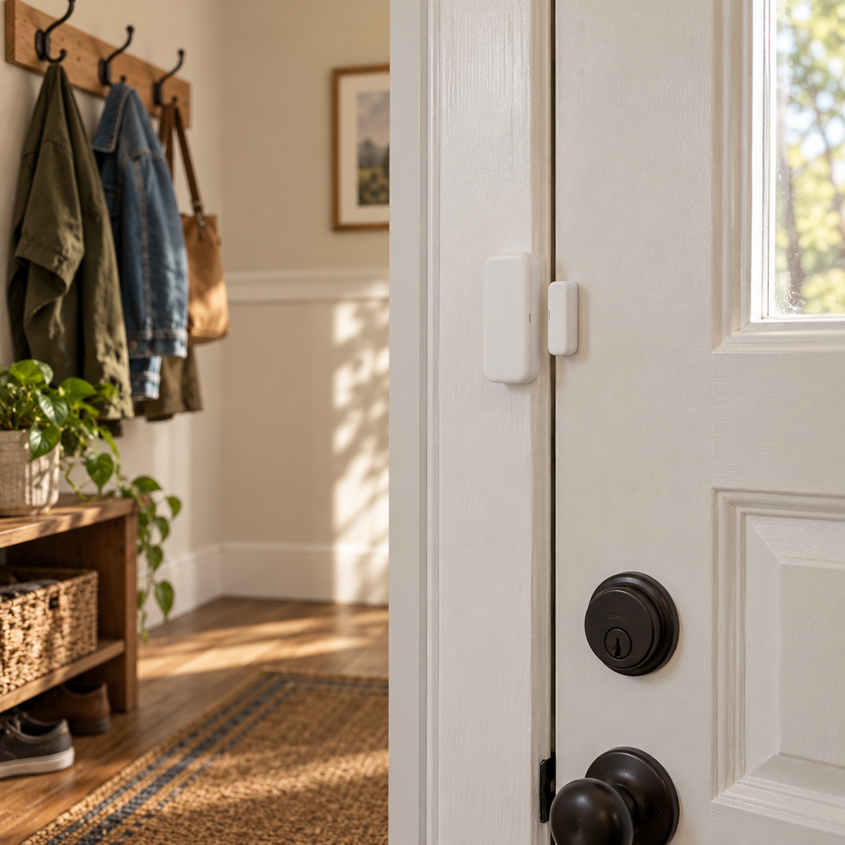 Smart Door and Window Contact Sensor - White