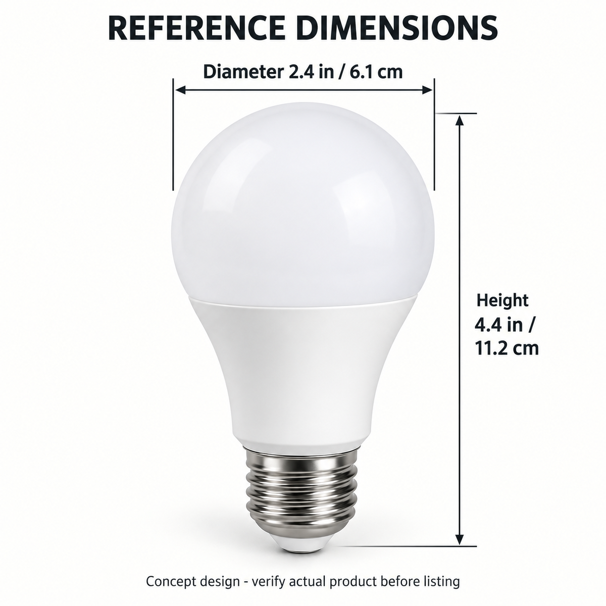 A19 Smart LED Bulb - E26 Base - White