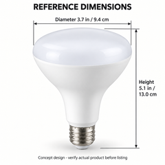 BR30 Smart LED Flood Bulb - E26 Base - White