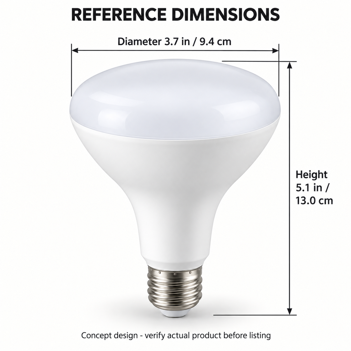 BR30 Smart LED Flood Bulb - E26 Base - White