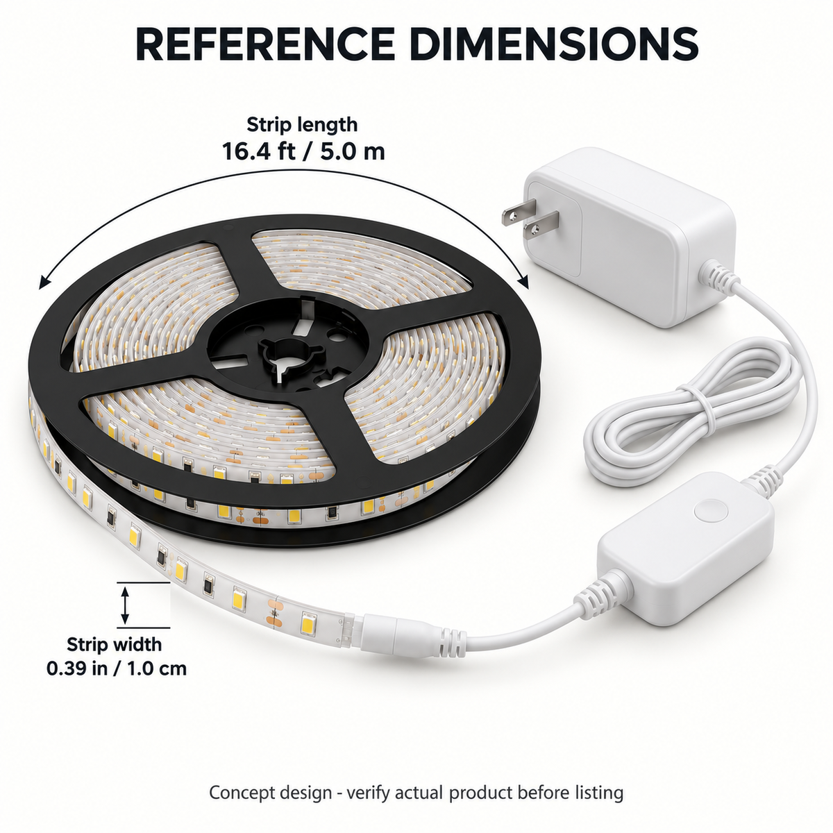 16.4-Foot Smart LED Strip Light Kit - White