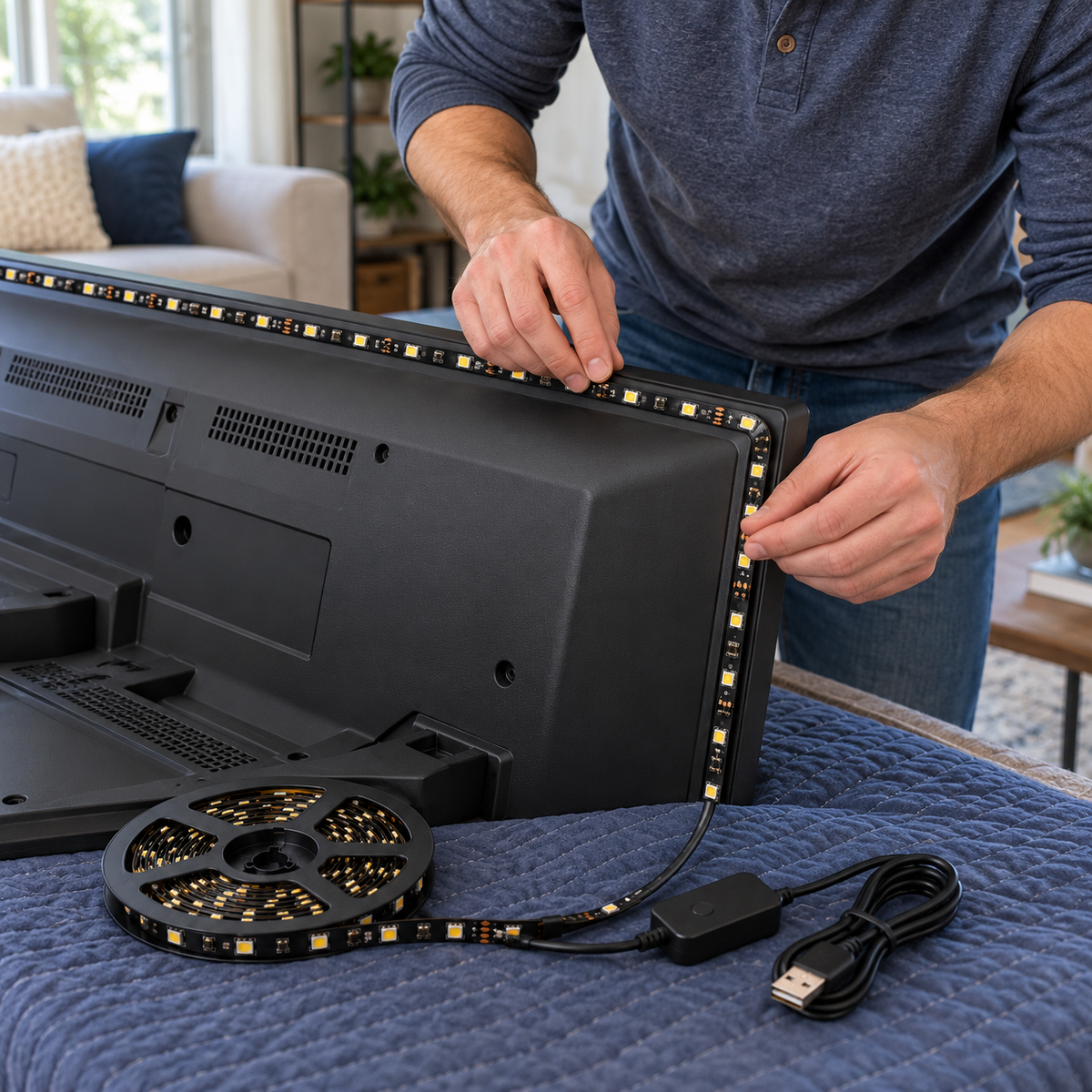 9.8-Foot Smart TV Backlight Strip Kit - Black