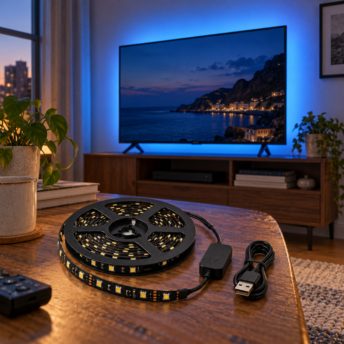 9.8-Foot Smart TV Backlight Strip Kit - Black