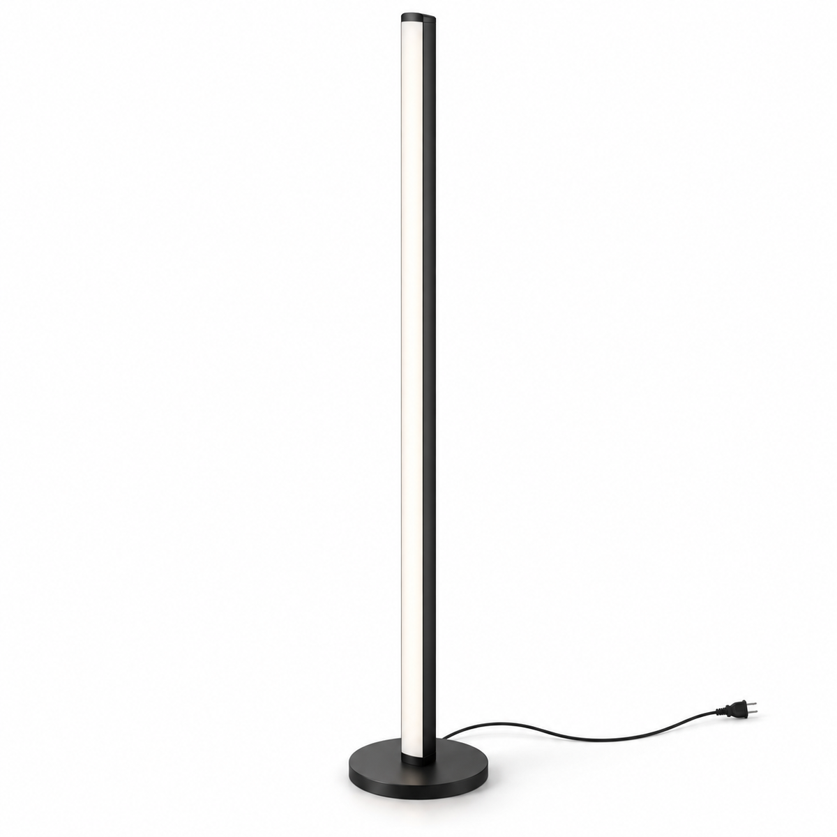 55.1-Inch Smart Corner Floor Lamp - Black