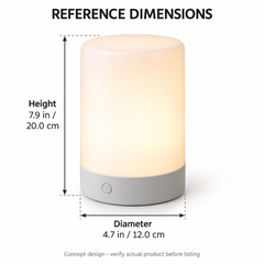7.9-Inch Smart Table Lamp - White and Gray