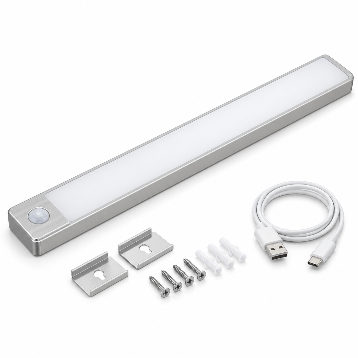 11.8-Inch Motion Sensor Under Cabinet Light - Silver