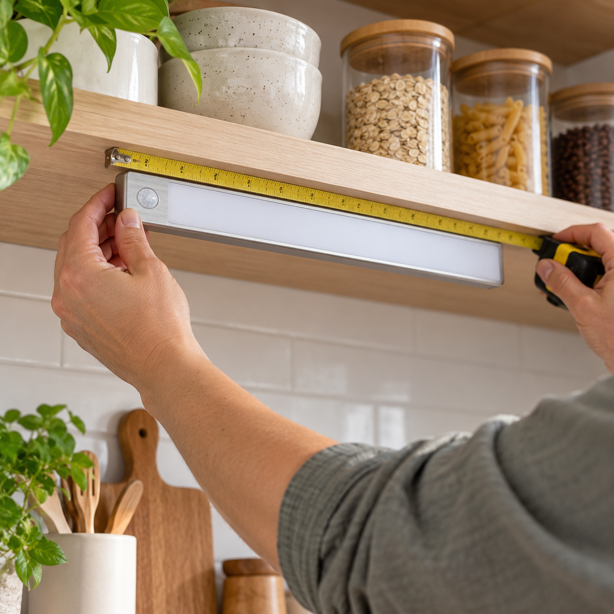 11.8-Inch Motion Sensor Under Cabinet Light - Silver