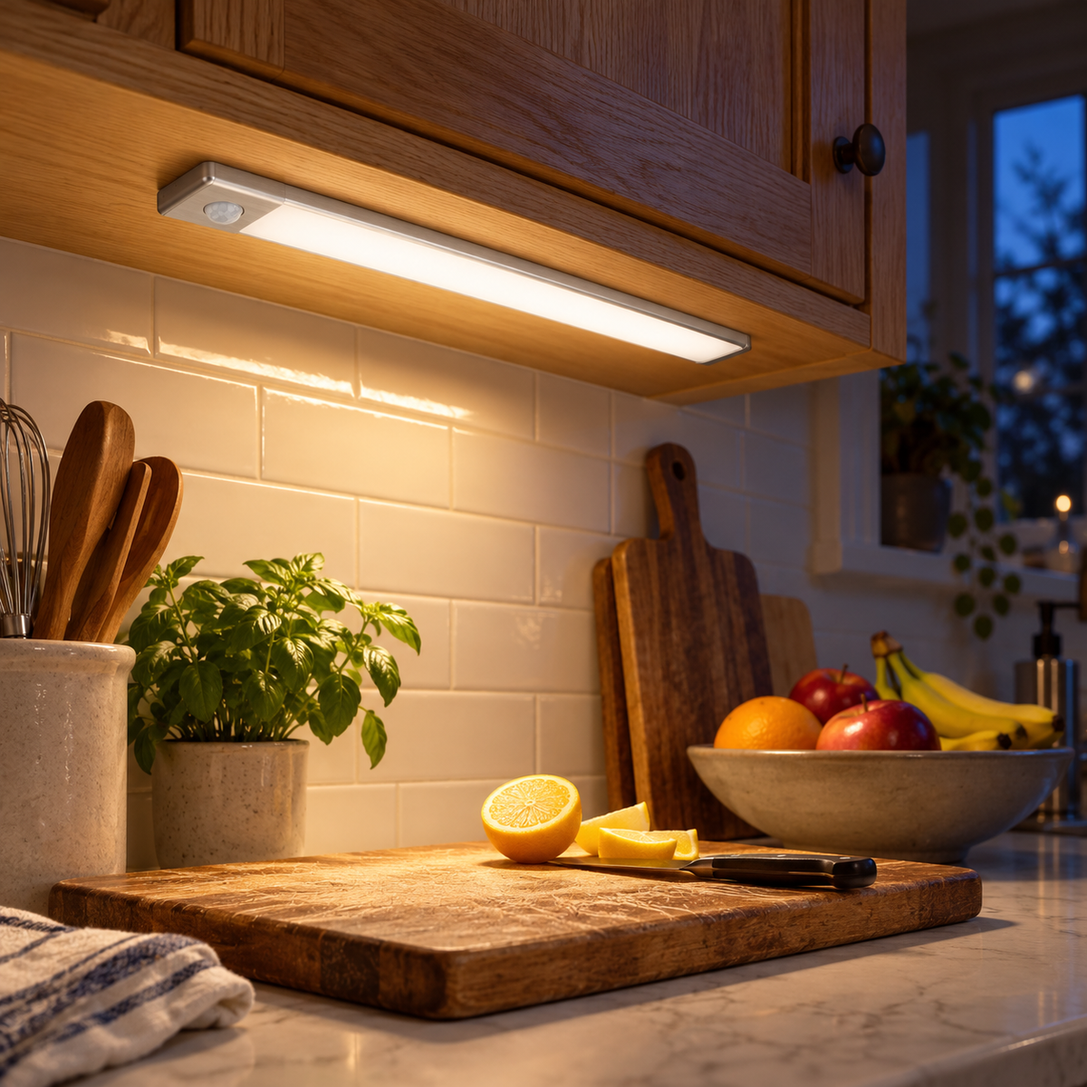 11.8-Inch Motion Sensor Under Cabinet Light - Silver